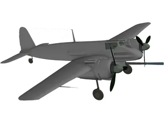 Henschel Hs 129 B 3D Model preview