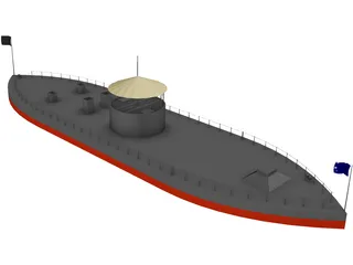 US Monitor 3D Model preview