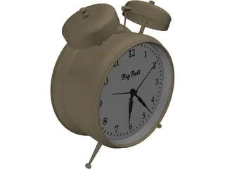 Big Bell Alarm Clock 3D Model preview