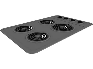 Stove Top 3D Model preview