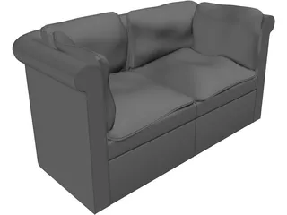 Couch Traditional 3D Model preview