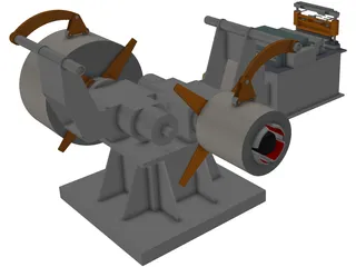 Double Supply Line 3D Model preview