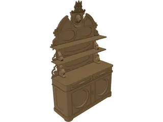 Victorian Sideboard 3D Model preview