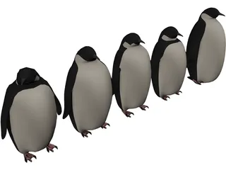 Penguins 3D Model preview
