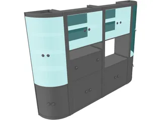 Wall Unit 3D Model preview