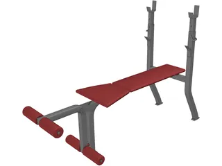 Weight Bench 3D Model preview
