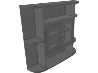 Bathroom Cabinet 3D Model preview