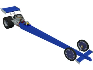 Dragster 3D Model preview