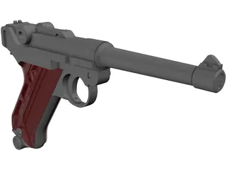 Luger P08 3D Model preview