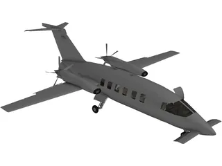 Piaggio P180 Avanti 3D Model preview