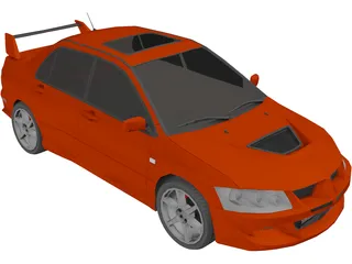 Mitsubishi Lancer Evolution VIII (2003) 3D Model preview