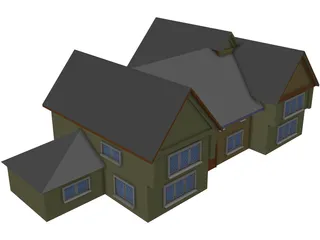 House Country English 3D Model preview