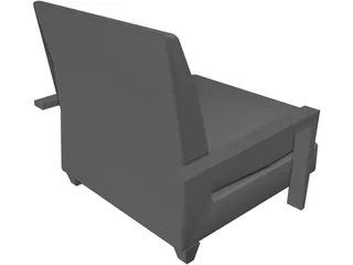 Chair with Arms 3D Model preview