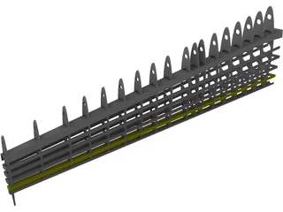 Aircraft Wing Structure 3D Model preview
