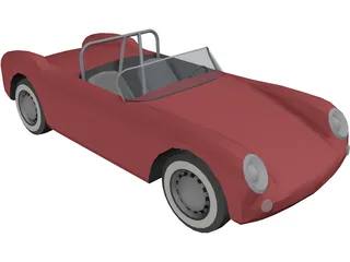 Porsche Roadster (1955) 3D Model preview