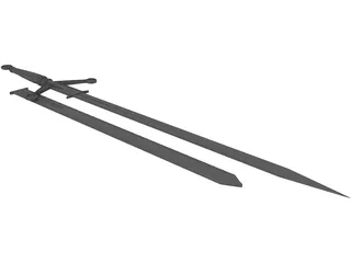 Scottish Claymore 3D Model preview