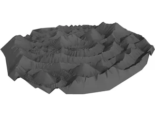 Alien Landscape 3D Model preview