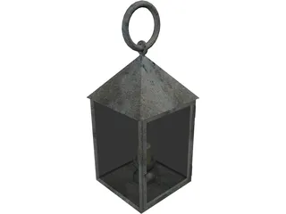 Handheld Candle Lantern 3D Model preview