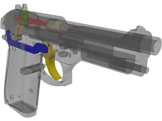 Beretta 92D 3D Model preview