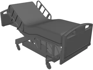 Bed Hospital Incline 3D Model preview