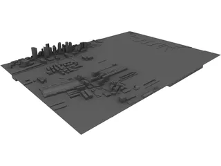 City Part Boston South 3D Model preview