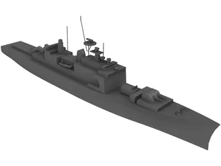 Oslo Class Frigate 3D Model preview