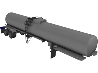 Trailer Tanker 3D Model preview