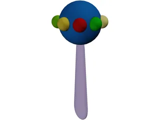 Baby Rattle 3D Model preview