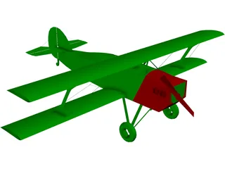 Biplane 3D Model preview