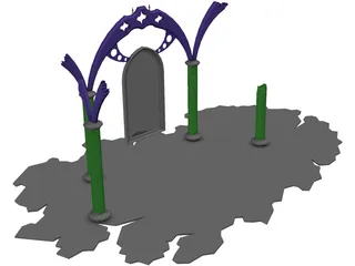 Archway Cemetery 3D Model preview