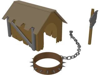 Dog House 3D Model preview