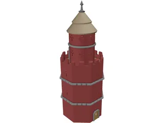 Gothic Tower 3D Model preview