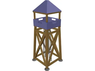 Guard Tower Middle Ages 3D Model preview