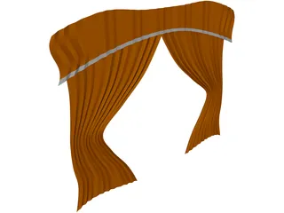Curtains 3D Model preview