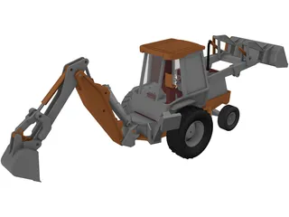 Loader Backhoe 3D Model preview