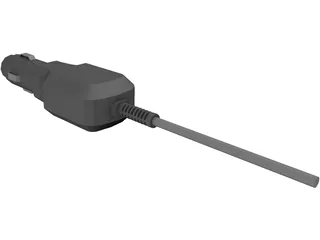 Cigarette Lighter Car Adapter 3D Model preview