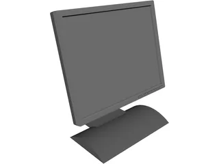 Monitor 19in Flat Panel Computer 3D Model preview
