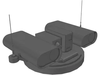 HOT Anti Tank Missile Turret 3D Model preview