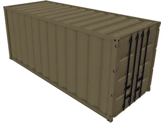 Container 20ft Shipping 3D Model preview
