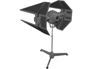 Star Wars Imperial TIE Interceptor 3D Model preview
