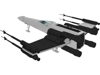 Star Wars Rebel X-Wing Fighter 3D Model preview