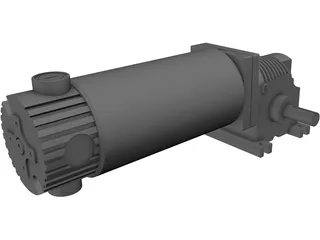 DC Gearmotor 3D Model preview