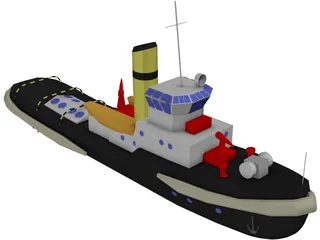 Small Boat 3D Model preview
