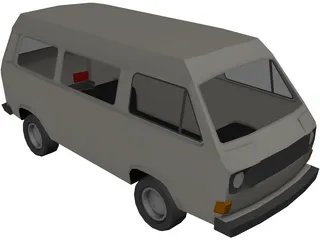 Volkswagen Bus 3D Model preview