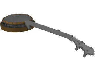 Banjo Gibson Style 3D Model preview
