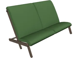 Couch Folding Contiki 3D Model preview
