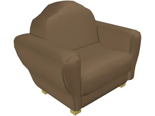 Chair Leather 3D Model preview