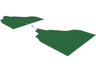 Rion Antirion Bridge 3D Model preview