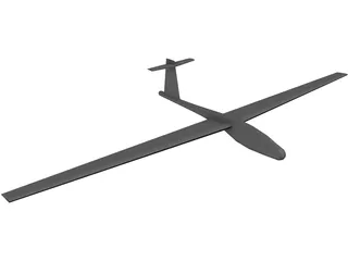 Glider Segelflieger 3D Model preview