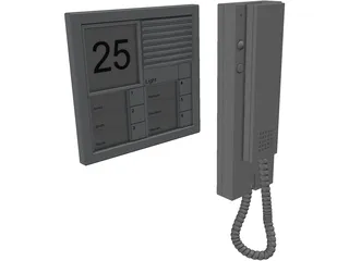 Siedle Door Bell 3D Model preview